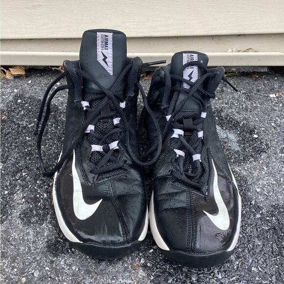 ~Nike Air Max Stutter Step 2 Basketball Shoes Size Y7 black w white - Picture 2 of 6